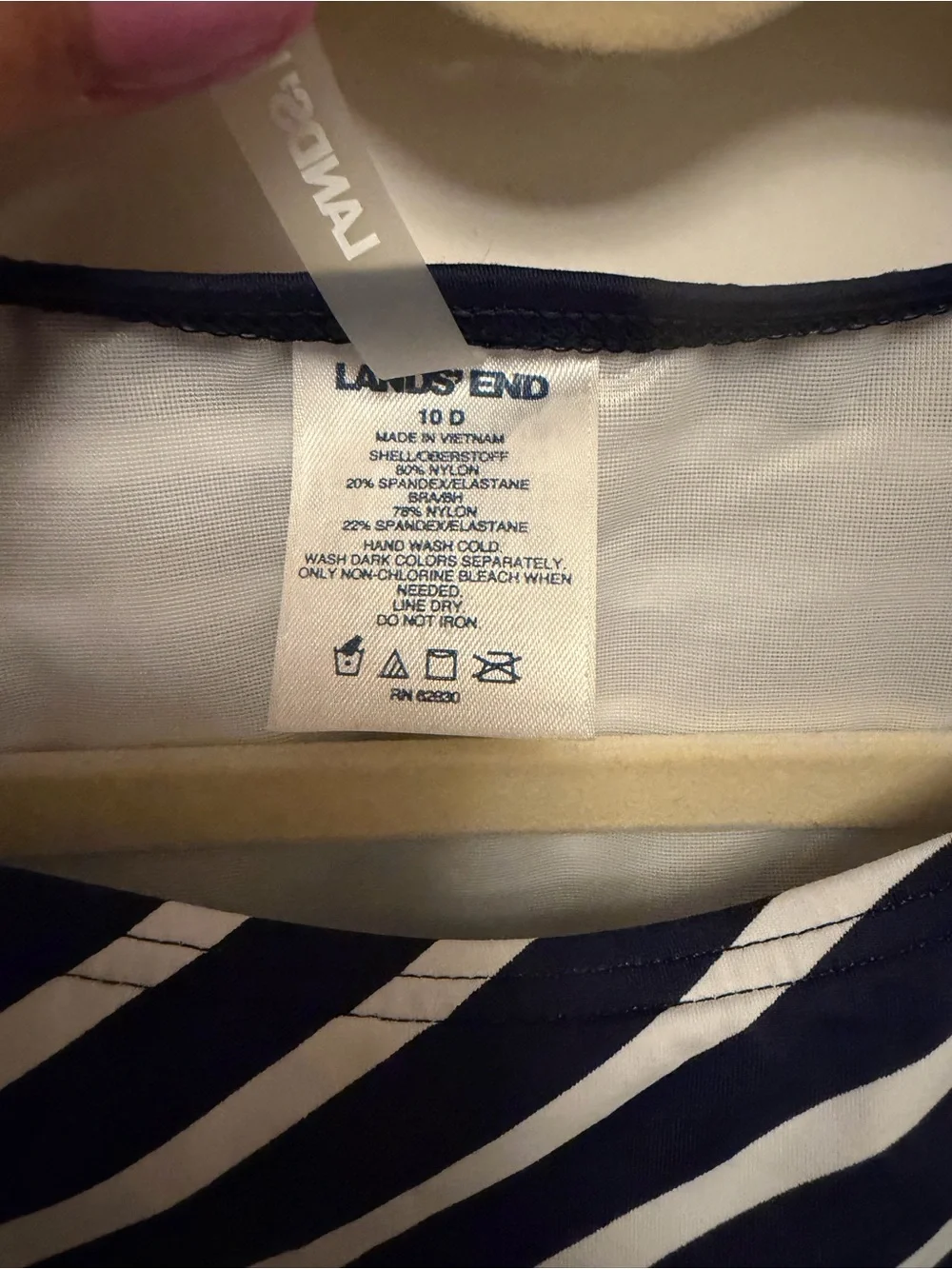 Lands End D-Cup High Neck UPF 50 Sun Protection Modest Tankini Swimsuit Top 10